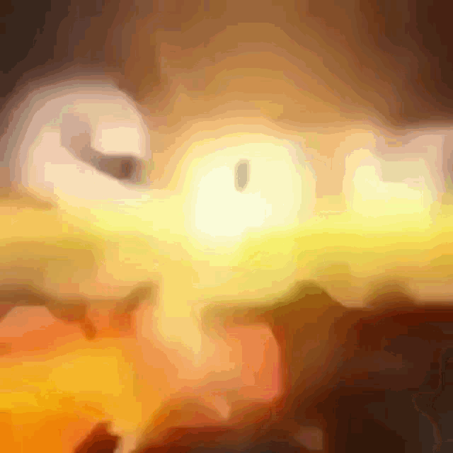 a blurry picture of a person 's face with the word love on it
