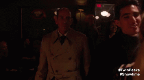Albert Rosenfield GIF - Miguel Ferrer Walk In The Bar Twin Peaks GIFs