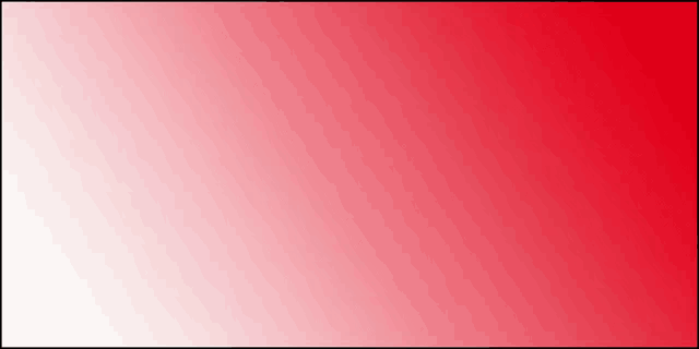 a red and white gradient background with a white border .