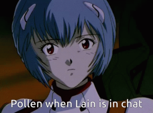 Pollen When Lain In Chat Rei Ayanami Smile GIF