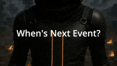 a poster that says when 's next event with a picture of a man