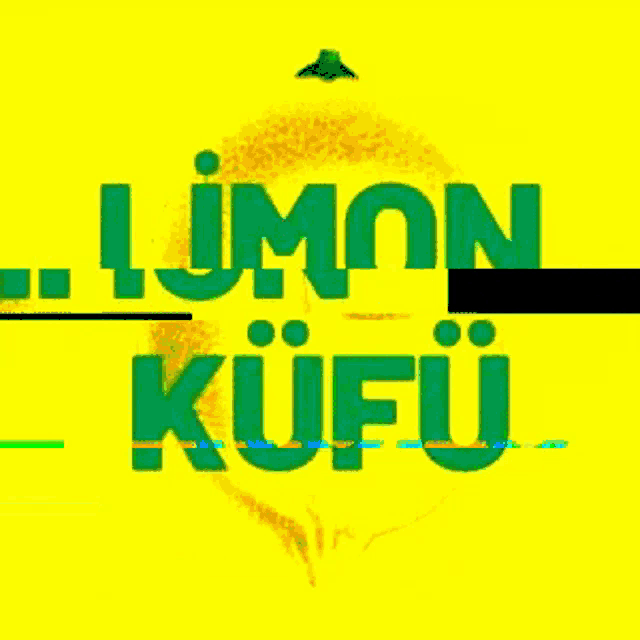 a yellow background with the word limon in green letters