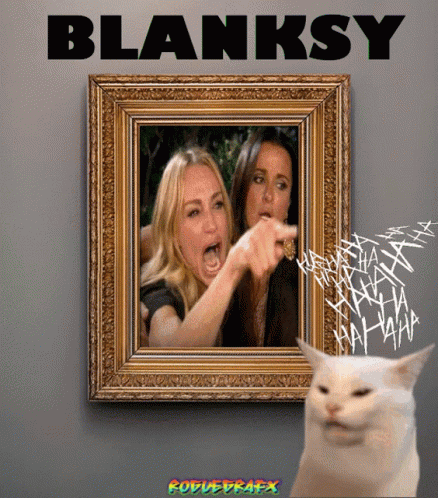 Blanksy Banksy GIF - Blanksy Banksy Smudge Cat GIFs
