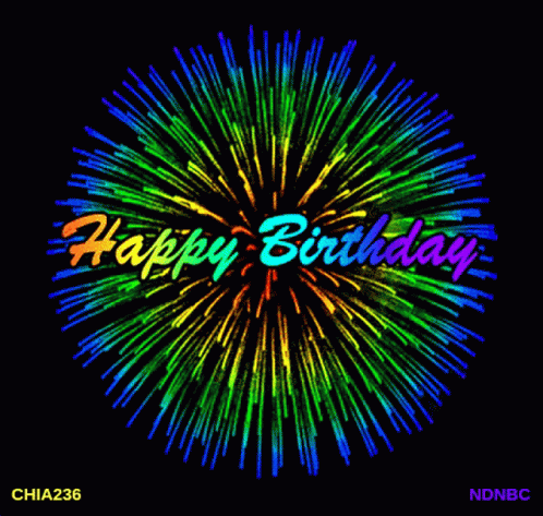 Happy Birthday Fireworks GIF - Happy Birthday Fireworks Chia235 GIFs