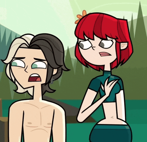 a cartoon of a boy and a girl talking