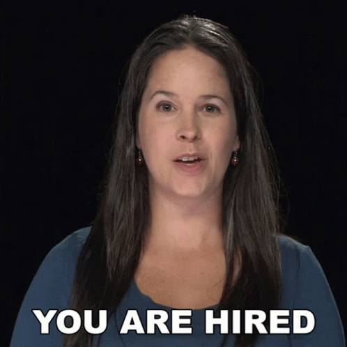 You Are Hired Rachel Smith GIF - You Are Hired Rachel Smith Rachels English GIFs