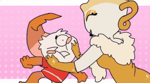 a cartoon drawing of a sheep holding another sheep