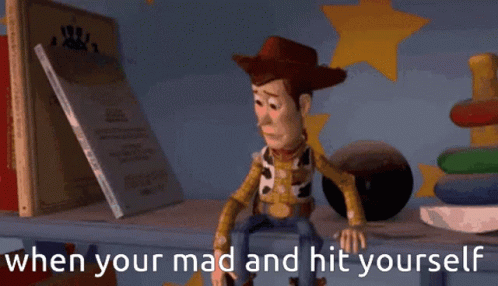 When Youre Mad And Hit Yourself Toy Story GIF - When Youre Mad And Hit Yourself Toy Story Hands GIFs