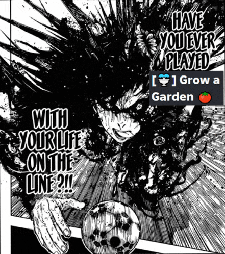 a black and white drawing of a man holding a soccer ball with the words have you ever played grow a garden