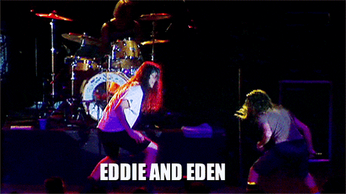 eddie and eden is the name of the band playing on the stage