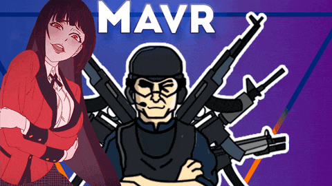 a poster for mavr shows a girl and a soldier