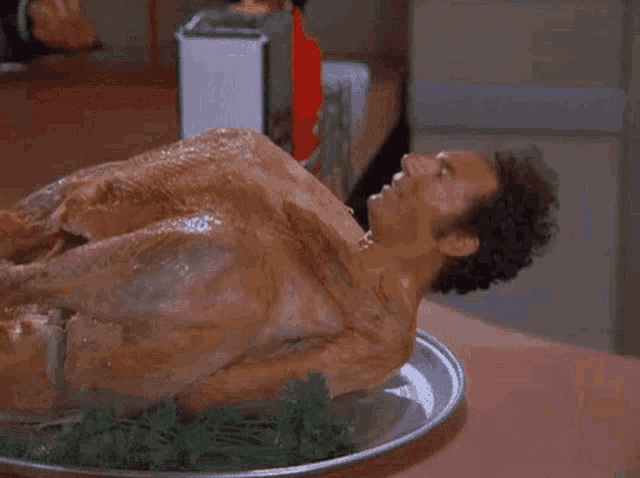 Cooked Myself Turkey Kramer GIF - Cooked Myself Turkey Kramer Nod GIFs