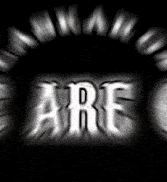 a blurry picture of the word are in white letters
