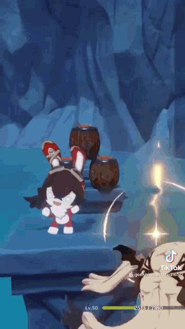 a person is playing a video game with a stuffed animal on their head .
