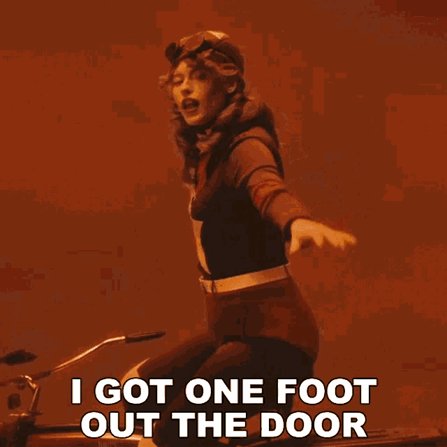 I Got One Foot Out The Door Allison Ponthier GIF - I Got One Foot Out The Door Allison Ponthier Faking My Own Death GIFs