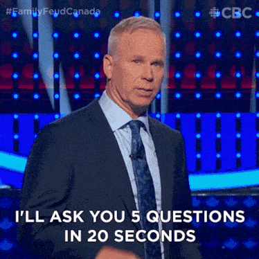I'Ll Ask You 5 Question In 20 Seconds Gerry Dee GIF - I'Ll Ask You 5 Question In 20 Seconds Gerry Dee Family Feud Canada GIFs