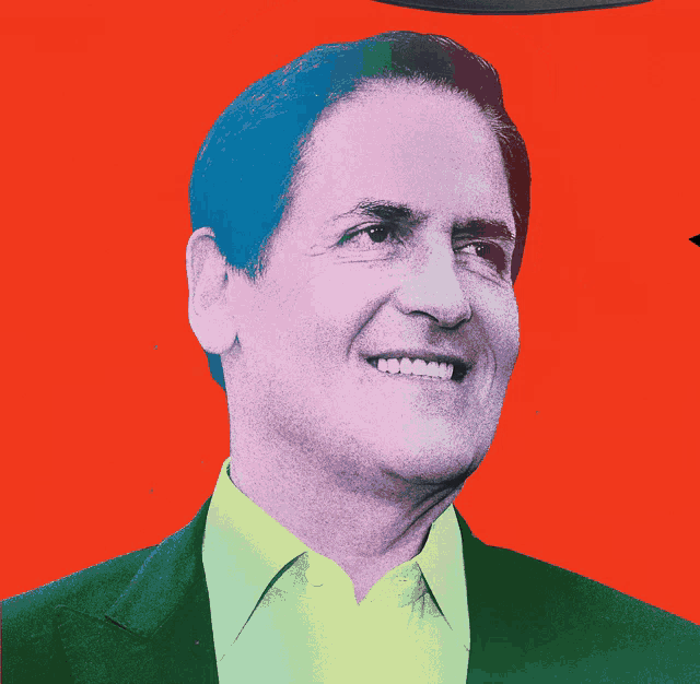a man with a hat on his head is smiling with a red background behind him