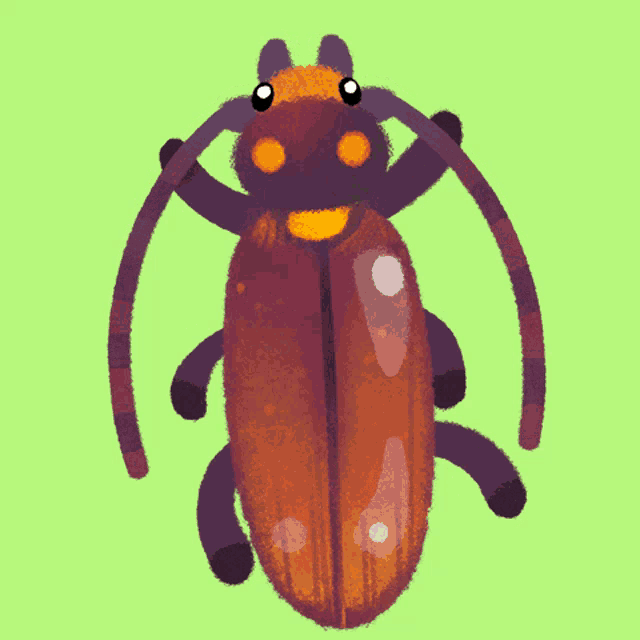 a cartoon drawing of a bug with a tear coming out of it 's eye