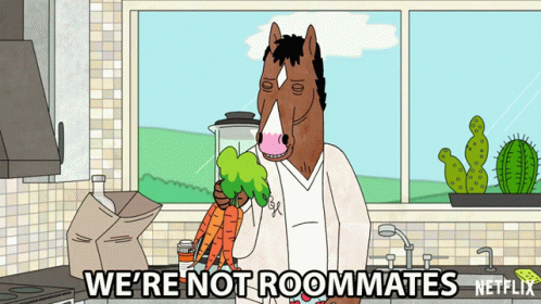 Were Not Roommates Carrots GIF - Were Not Roommates Carrots Youre Not Living Here GIFs
