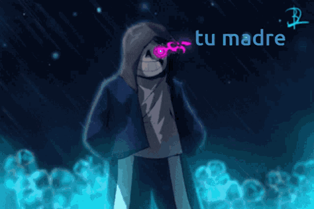 a drawing of a person with the word tu madre written on the bottom