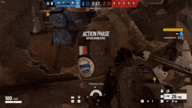 a screenshot of a video game with the action phase on the screen