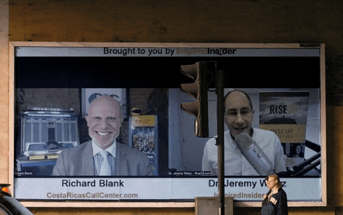 a billboard for richard blank and dr. jeremy waz