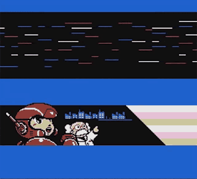 a video game screen shows a robot and a scientist standing next to each other ..
