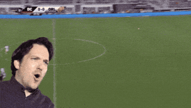 a soccer game is being played between dc and orl and the score is 0-0