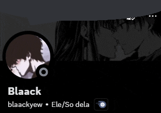 a picture of a man and woman kissing with the name blaack at the top