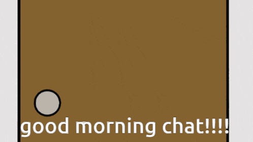 a cartoon of a person holding a bat with the words good morning chat