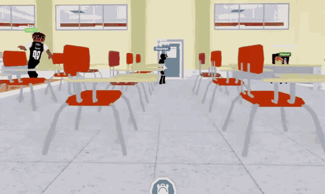 a computer generated image of a restaurant with a sign that says ' ice cream ' on it