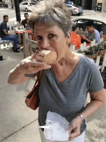 Mom Eating GIF - Mom Eating Donut GIFs