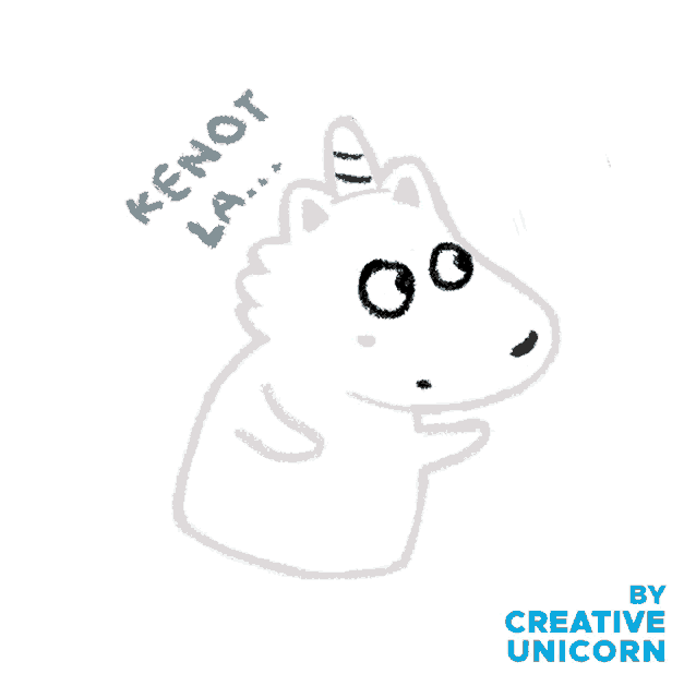 a drawing of a unicorn says kenot la..