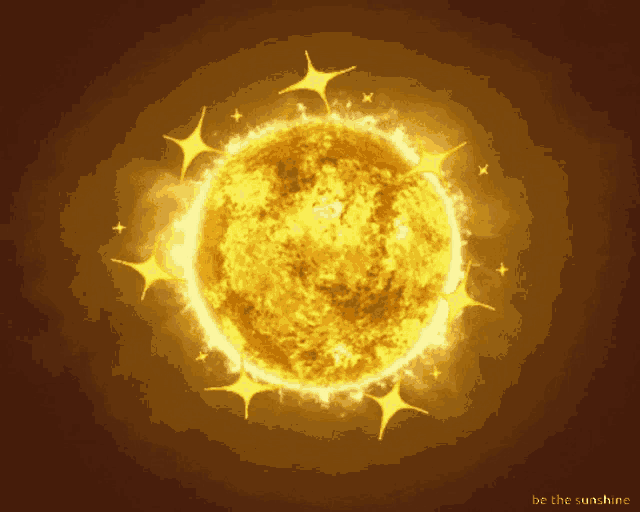 a picture of the sun with the words be the sunshine