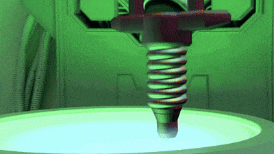 a close up of a spinning top in a green room .