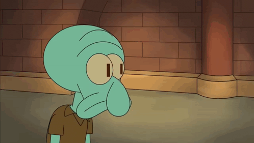 a cartoon of squidward from spongebob squarepants