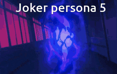 joker persona 5 is written on a purple background