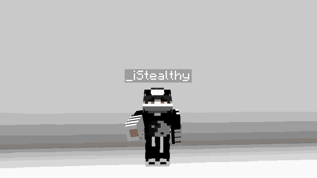 a minecraft character with the name i5healthy written on it