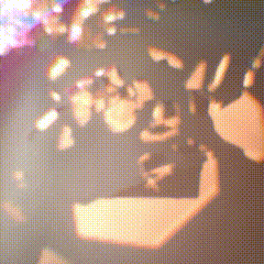 a close up of a person 's face with a lot of dots