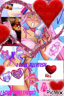 a picture of a girl in a bikini with the words love sweetheart on the bottom