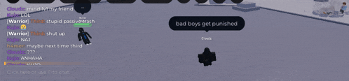 a screenshot of a video game that says " bad boys got punished "