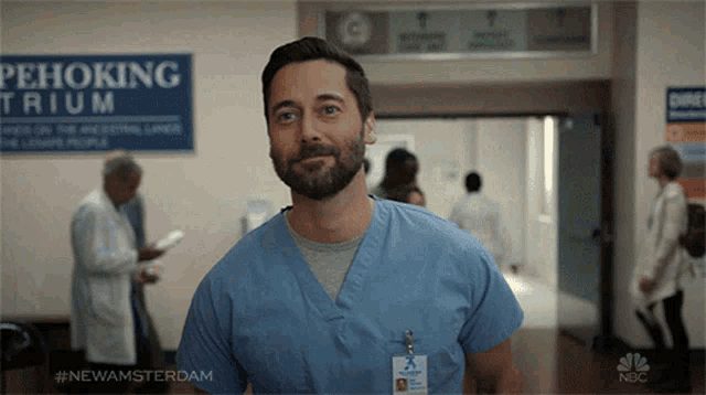 Smiling Dr Max Goodwin GIF - Smiling Dr Max Goodwin New Amsterdam GIFs