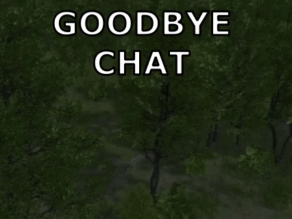 a witch is flying through the air on a broom with the words `` goodbye chat '' written above her .