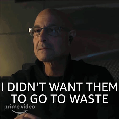 I Didnt Want Them To Go To Waste Bernard Orlick GIF - I Didnt Want Them To Go To Waste Bernard Orlick Stanley Tucci GIFs