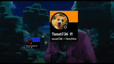 a screenshot of a video game with a picture of a dog that says ' tenant7j6 ' on it