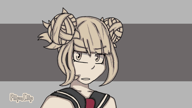 a drawing of a girl with two buns in her hair and the words flipa clip below her