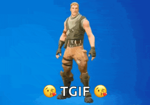 a man in a military uniform is dancing in front of a blue background with emojis .