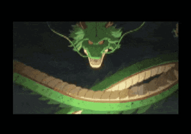 Summoned Green Dragon GIF - Summoned Green Dragon Dragon Ball GIFs