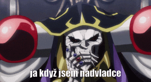 a picture of a skeleton with the words ja kdyz jsem nadvladce on the bottom
