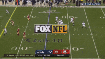 a football game is being shown on the fox wild card channel